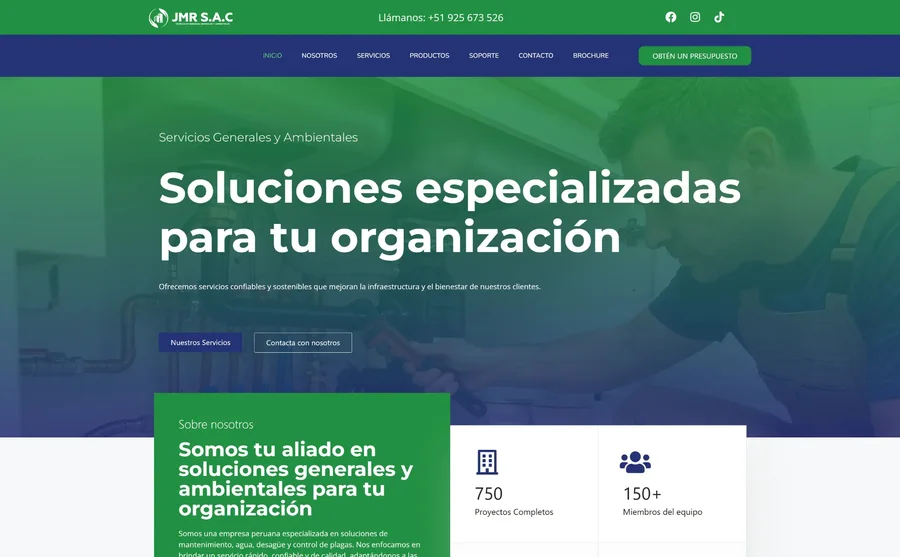 Sitio web de JMR Soluciones
